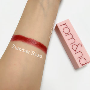 romand（ロムアンド）パーソナルローズクリーミーリップスティック #Summer Rose　スウォッチ